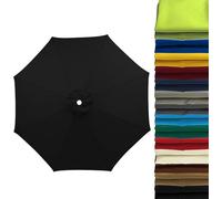 Housse de Rechange pour Parasol 2m/2.5m/2.8m/3m/3.5m/4m pour 6/8 Baleines | UV50+ Résistant au Vent et Imperméable | Tissu Premium Gris Clair pour Jardin,Terrasse,Plage,Piscine,E-350 cm 8 streben