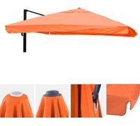 Housse de rechange pour parasol de luxe HWC-A96 avec rabat, housse de parasol, 3 x 3 m (Ø 4,24 m), polyester ~ terracotta