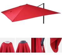 Housse de rechange pour parasol de luxe HWC-A96, housse de parasol de rechange, 3x4m (Ø5m) polyester 3,5kg ~ rouge
