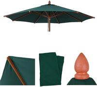 Toile De Rechange Pour Parasol De Restaurant Hwc-C57b, Housse De Parasol, Ronde Ø3m Polyester 2kg Vert Foncé Vert