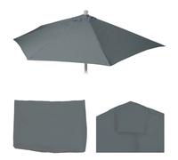 Mendler Toile de Rechange pour Parasol Demi-Rond Parla 300cm UV 50+ 3kg Anthracite