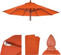 Mendler - Housse de rechange pour parasol - HWC-C57 - Ronde Ø 3 m - Polyester - Terre cuite