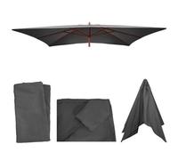 Housse De Rechange Pour Parasol En Bois Florida 2x3m, Housse De Parasol De Jardin Anthracite Noir