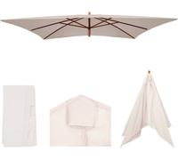 Housse de rechange pour parasol en bois Florida 2x3m, housse de parasol de jardin ~ crème