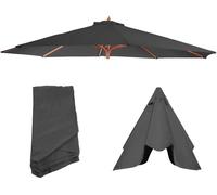 Housse de rechange pour parasol Florida, housse de rechange pour parasol, Ø 3,5m polyester 8 baleines ~ anthracite