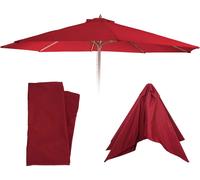 Housse de rechange pour parasol Florida, housse de rechange pour parasol, Ø 3,5m polyester 8 baleines ~ bordeaux