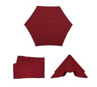 Housse de rechange pour parasol Florida, housse de rechange pour parasol, Ø 3m polyester 6 baleines ~ bordeaux