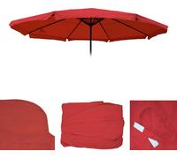 Housse de rechange pour parasol Meran Pro, parasol de marché gastronomique avec volant Ø 5m, polyester ~ bordeaux