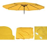 Housse de rechange pour parasol Meran Pro, parasol de marché gastronomique avec volant Ø 5m, polyester ~ jaune