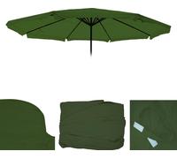 Housse de rechange pour parasol Meran Pro, parasol de marché gastronomique avec volant Ø 5m, polyester ~ vert