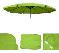Housse de rechange pour parasol Meran Pro, parasol de marché gastronomique avec volant Ø 5m, polyester ~ vert clair
