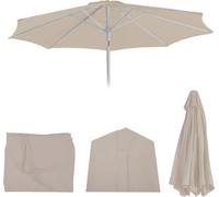 Housse de rechange pour parasol N18, housse de rechange pour parasol, Ø 2,7 m, tissu/textile ~ crème