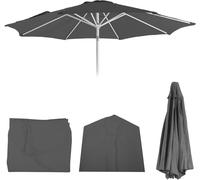 Housse de rechange pour parasol N19, housse de parasol de rechange, Ø 3m tissu/textile ~ anthracite