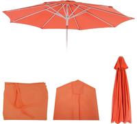 Housse de rechange pour parasol N19, housse de rechange pour parasol, Ø 3m tissu/textile ~ terracotta