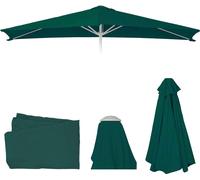 Housse de rechange pour parasol N23, housse de rechange pour parasol, 2x3m rectangulaire tissu/textile 4,5kg UV 50+ ~ vert