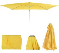 Housse de rechange pour parasol N23, housse de rechange pour parasol, 2x3m rectangulaire tissu/textile 4,5kg UV 50+ ~ jaune