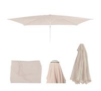 Housse de rechange pour parasol N23, housse de rechange pour parasol, 2x3m rectangulaire tissu/textile 4,5kg UV 50+ ~ crème