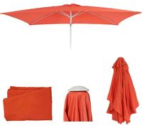 Housse de rechange pour parasol N23, housse de rechange pour parasol, 2x3m rectangulaire tissu/textile 4,5kg UV 50+ ~ terracotta