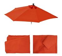 Housse De Rechange Pour Parasol Semi-Circulaire Parla, Housse De Parasol De Rechange, 270cm Tissu/Textile Uv 50+ 3kg Terracotta Orange