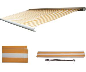 Housse de rechange pour store T122, caisson intégral Housse de rechange pour store 4 x 3 m ~ Polyester orange et blanc