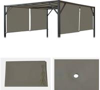 Housse de rechange pour toit de pergola Baia 4x4m ~ taupe