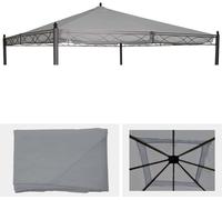 Housse de rechange pour toit de pergola Pavillon Cadiz 4x4m ~ gris clair