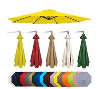 Housse De Rechange Rond De 3.0m Pour Parasol, Parasol De Terrasse, Parasol D'extérieur De 2m/2,30m/2,7m,Pour Remplacez Dessus De Parapluie À 6 Baleines/8 Baleines(Yellow,8ribs:3.0m/9.8ft)