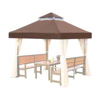 Housse De Remplacement Gazebo | 3 x 3 m Robuste Imperméable Double Toit | Housses De Remplacement pour Gazebo Terrasse | pour Extérieur Jardin Bord Piscine Plage Barbecue Camping Pique-Nique Fête