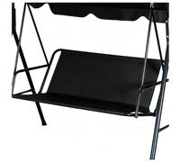 Housse de Remplacement pour Balancelle Tissu Oxford 600D Ultra-Résistant Imperméable Balancelle de Jardin 2/3 Places Housses de Remplacement pour Balancelles,Noir,113x47x47cm