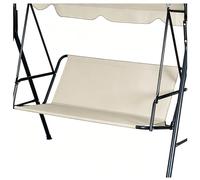 Housse de Remplacement pour Balancelle Tissu Oxford 600D Ultra-Résistant Imperméable Balancelle de Jardin 2/3 Places Housses de Remplacement pour Balancelles,Beige,85x48x48cm