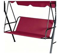 Housse de Remplacement pour Balancelle Tissu Oxford 600D Ultra-Résistant Imperméable Balancelle de Jardin 2/3 Places Housses de Remplacement pour Balancelles,Rouge,158x54x54cm