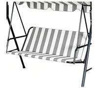 Housse de Remplacement pour Balancelle Tissu Oxford 600D Ultra-Résistant Imperméable Balancelle de Jardin 2/3 Places Housses de Remplacement pour Balancelles,Gray 2,148x50x50cm