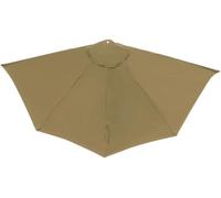 Housse de remplacement pour demi-parasol de jardin - 3 mètres - Imperméable - Coton mélangé - Couleur kaki