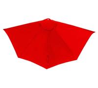 Housse de remplacement pour demi-parasol de jardin - Housse de parasol - Imperméable - Coton mélangé - 3 mètres - Rouge vif