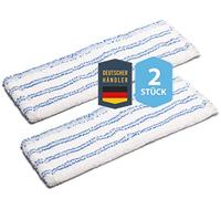 Housse de remplacement pour housses de vadrouille ENSEMBLE DOUBLE pour porte-vadrouille de 40 cm MADE IN GERMANY, balai essuie-tout pour huiles revêtements de sol en microfibre stratifié de vadrouille