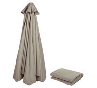 Housse de remplacement pour parasol ⌀3 m/4 m/270 cm/2 m/230 cm/280 cm/250 cm, 8 baleines/6 baleines, protection UV 80, résistante au vent, stable, pour la plage, la terrasse et le jardin, pièce de rec