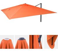Housse de rechange pour parasol de luxe HWC-A96, housse de parasol, 3,5x3,5m (Ø4,95m) polyester 4kg ~ terracotta
