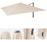 Mendler Housse de rechange pour parasol déporté de luxe HWC-A96 3x3 m (Ø4,24 m) polyester crème