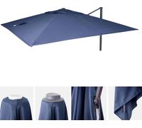 Mendler Housse de rechange pour parasol de luxe HWC-A96 3x3 m (Ø4,24 m) polyester 2,7 kg bleu