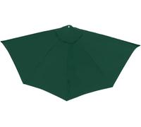 Housse de remplacement pour parasol - Toile de remplacement pour parasol mural à demi-tour - 3 mètres - Imperméable - Poly-coton - Vert foncé