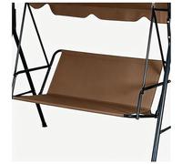 Housse de Remplacement pour Siège de Balancelle de Jardin, 600D Oxford épais Imperméable, Housses de Coussin de Remplacement pour Balancelle de Jardin 2/3 Places,Marron,158x54x54cm
