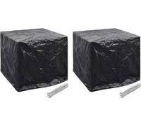 Housse de réservoir d'eau de jardin 2pcs 8 œillet 116x100x120cm