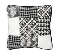 Housse de rêve Patchwork - 40x40 cm - Noir