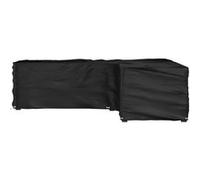 Housse de salon de jardin en forme de L 16 œillets 250x250x70cm Noir G