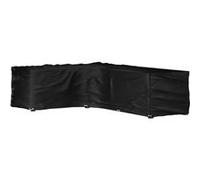 Housse de salon de jardin en forme de L 18 œillets 220x285x80cm Noir G