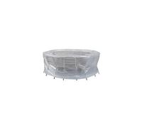 Ribimex Housse de salon de jardin ronde Eco Platinium diam. 200 x H 180 mm pour table et chaises