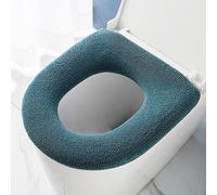 Housse De Siège De Toilette Chaude D'hiver, Tapis D'outils De Fermeture, Couverture De Bidet En Forme De O De Couleur Pure