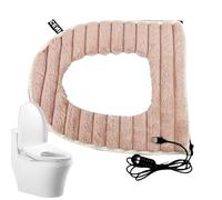 Housse de siège de toilette chauffante, multifonctionnelle, durable | Housse de toilette électrique douce réglable en température lavable Installation facile Ajustement universel f