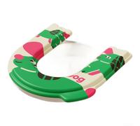 Housse de siège de toilette en EVA imperméable pour toilettes standard avec motifs d'animaux légers, y compris éléphants (chien)