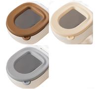 Housse de siège de toilette imperméable, coussinet en mousse EVA, tapis antidérapant, design autocollant, doux et chaud pour l'hiver, hygiénique, facile à nettoyer, forme standard O U V, lot de 1 (3